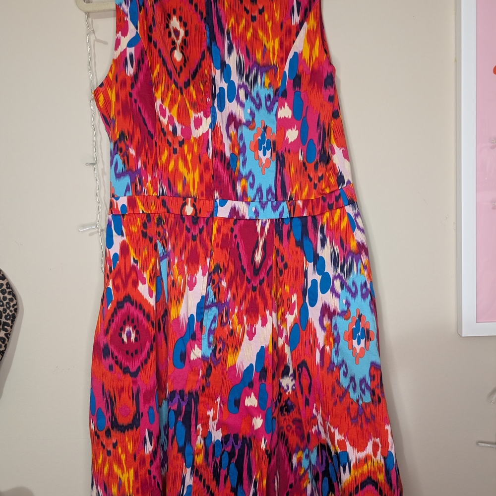 Badgley Mischka Vibrant Multicolor Sleeveless Dress
